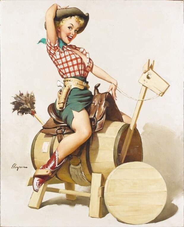 Яркие pin-up работы от художника Джила Элвгрена