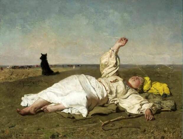 Юзеф Хелмоньский, «Бабье лето», 1875 г.
