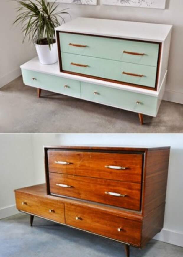Интересные переделки старой мебели: до и после 17