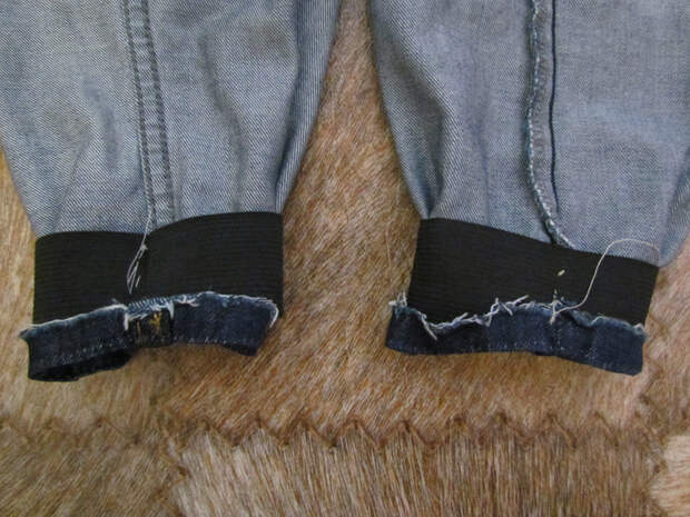 Как удлинить джинсы 