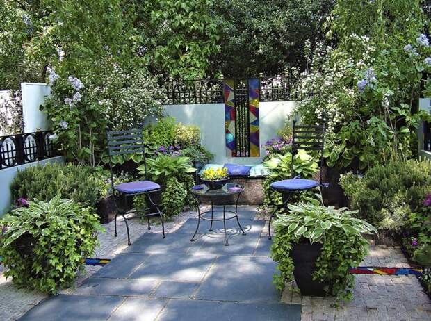 Садовая мебель в ландшафтном дизайне. 