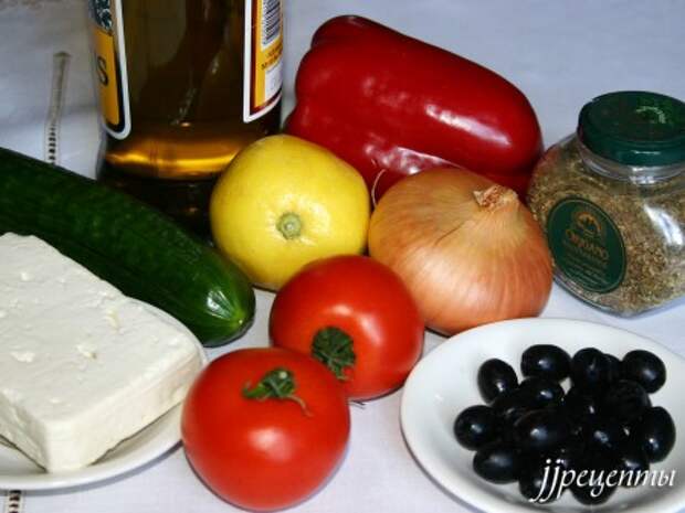 Ингредиенты для рецепта «Греческий салат»