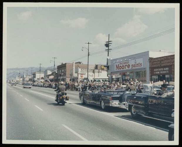 Беркли, Калифорния, 23 марта 1962 г. cadillac, кортеж, правительственный автомобиль