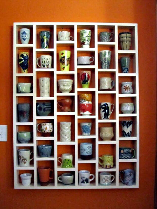 Чашки, как произведение искусства: 17 очаровательных идей хранения любимых кружек