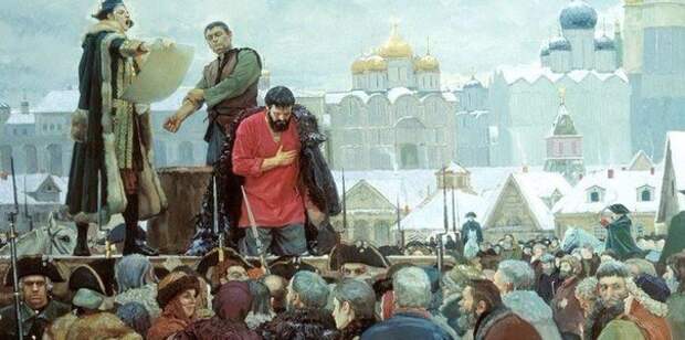 Когда зимой на Руси кого-то казнили, то применяли следующий способ: в мороз, к столбу, Когда зимой на Руси кого-то казнили, то применяли следующий способ: в мороз, к столбу,