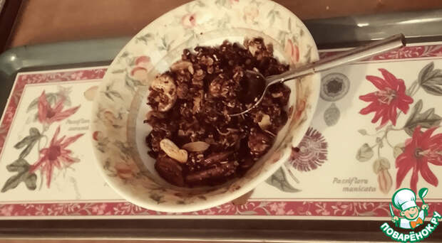 Гранола с медом, соевым соусом, орехами