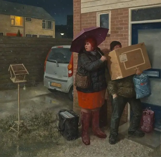 Хулиганистые и задиристые пенсионеры на картинах Мариуса ван Доккума