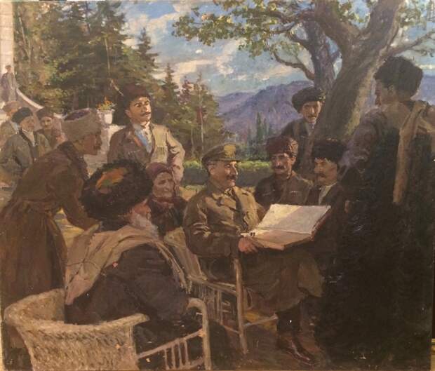 Встреча Серго Орджоникидзе с горцами. 1938.jpg