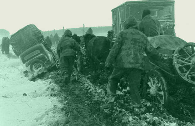 Действия немецких войск сковывала рано начавшаяся распутица. СССР, война, история, факты