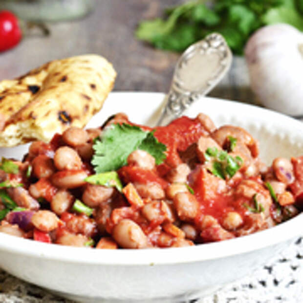 Лобио из красной фасоли  Грузинская кухня  Постное меню