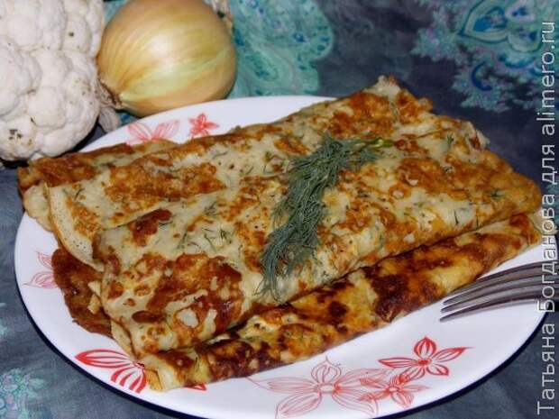 Блинчики с сыром и зеленью Блинчики с сыром и зеленью