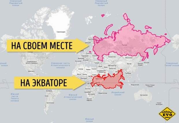 10 карт - реальные размеры стран, которые изменят ваш взгляд на мир