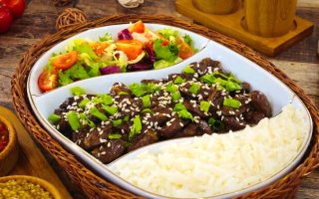 Куриные сердечки в соусе терияки