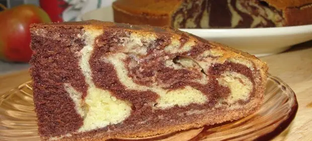 Пирог «Зебра» на кефире - лучшие рецепты вкусного, красивого и пышного десерта