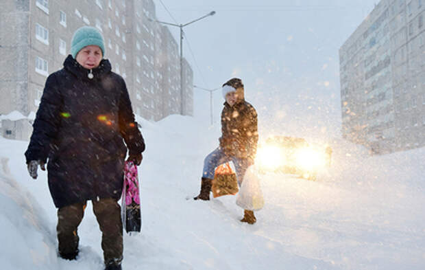 Скорость ветра более 40 м/c: на Чукотку обрушился аномальный снегопад