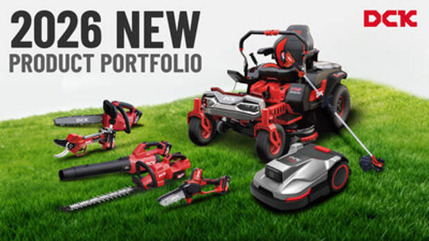 DCK выпускает новые решения с питанием от аккумуляторов для ухода за газонами и садами в жилом и коммерческом сегментах в Европе