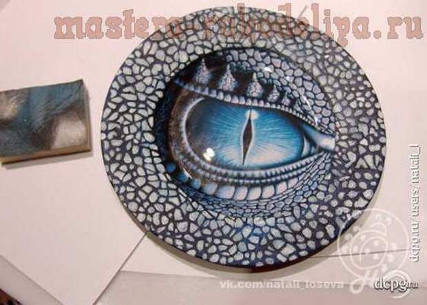 Мастер-класс по декупажу на стекле: Интерьерная тарелка «Драконы зимних ночей»