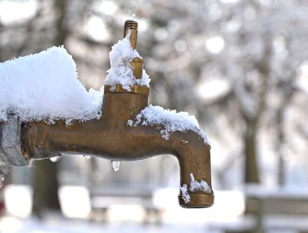 водопровод зимой