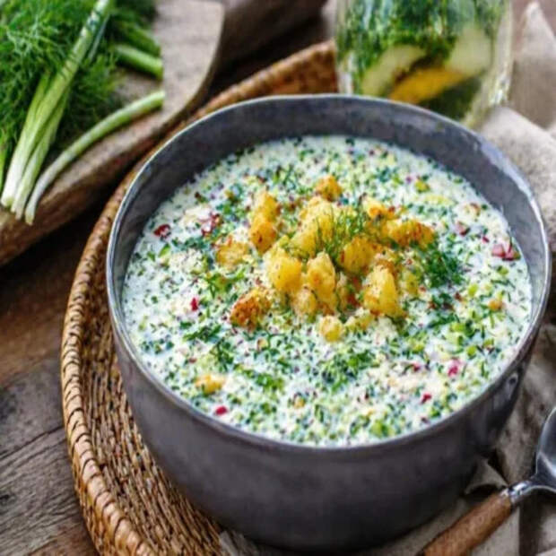 Жареная картошка вместо вареной: готовлю окрошку только так, и это нереально вкусно!