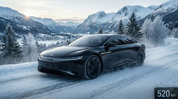 Электрокар Lucid Air Grand Touring стал победителем зимних тестов в Норвегии