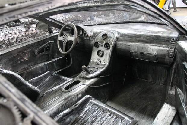 Потрясающие копии автомобили созданные из старых запчастей авто, искусство, скульптура