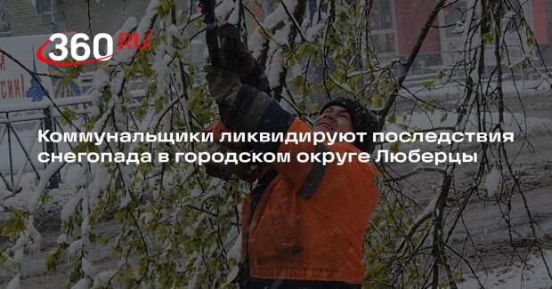 Коммунальщики ликвидируют последствия снегопада в городском округе Люберцы