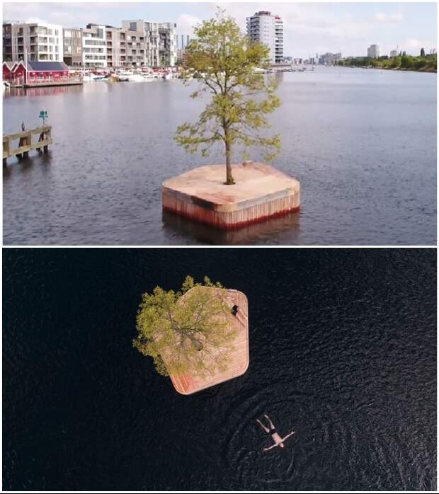 Летом к искусственному острову можно было добраться вплавь (Copenhagen islands, Дания). Летом к искусственному острову можно было добраться вплавь (Copenhagen islands, Дания).