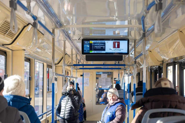 На маршрут № 2 вышли новые модернизированные трамваи