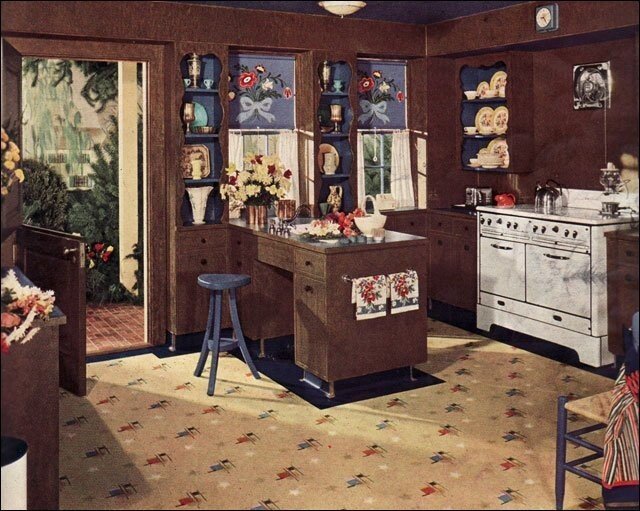 Образцовые кухни из Америки 1940-х