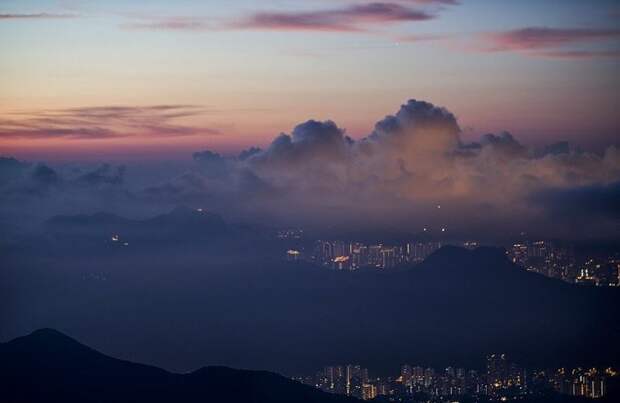Облака сгущаются над горизонтом Тай Мо Шаня КНР, гонконг, мир, природа, проект, снимок, фотография