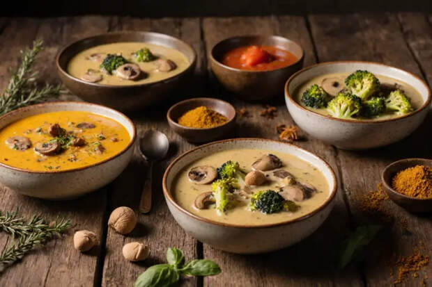 Какие специи лучше всего подходят для различных крем-супов