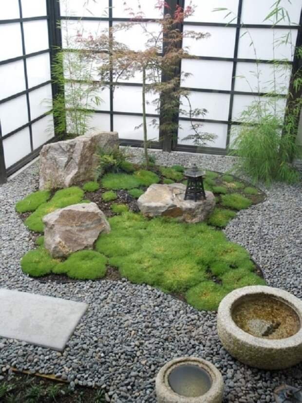 Зимний сад в японском стиле для настоящих ценителей восточной культуры и философии. 