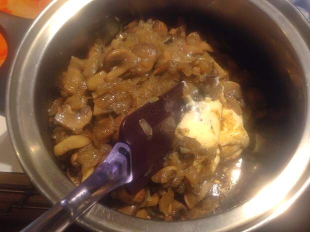 Запечённая картошечка с беконом в сырно-грибном соусе. еда, рецепт, Стасон, бекон, грибы, мясо, длиннопост, готовим дома