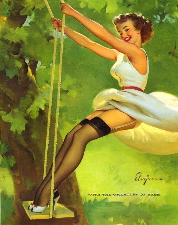 Яркие pin-up работы от художника Джила Элвгрена