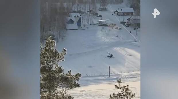 Видео момента крушения вертолета в Пермском крае