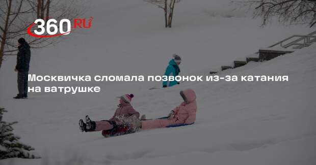 Shot: жительница Москвы влетела в дерево на тюбинге и сломала позвонок