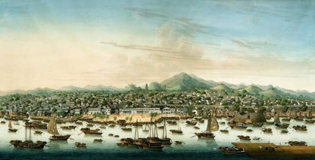 Вид на китайский город Кантон в 1800 году, где жила Чжэн Ши. | Фото: atlasobscura.com.