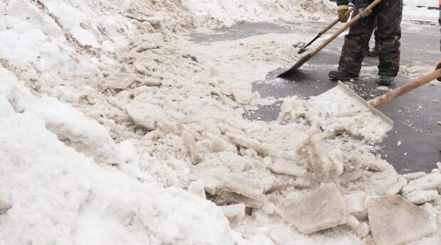 Школьники из Лосинки помогли коммунальщикам убрать снег