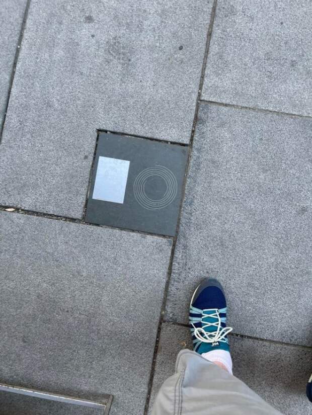 Увидел это на тротуаре в Норвегии. Примерный размер 30 на 30 сантиметров. Что это?
