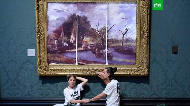 Экоактивистов оштрафовали за порчу картины в Национальной галерее Лондона