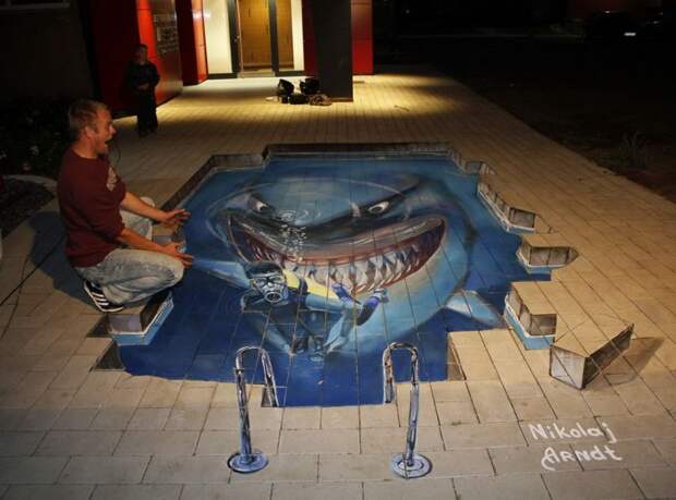 Уличные 3D-рисунки Николая Арндта (22 фото)