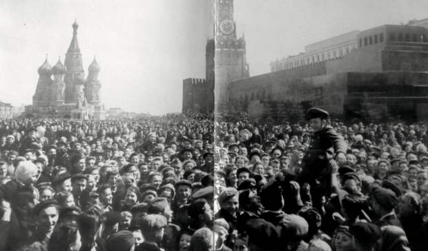 Фото: 9 мая 1945 года на Красной площади [2]