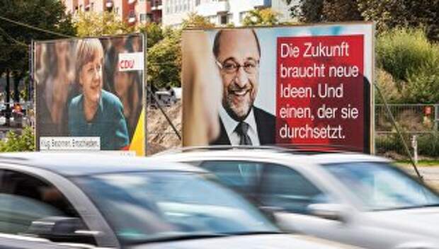 Предвыборная агитация на улицах Берлина