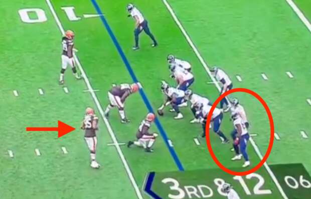 Myles Garrett Pre Snap Motion Delay Of Game Titans