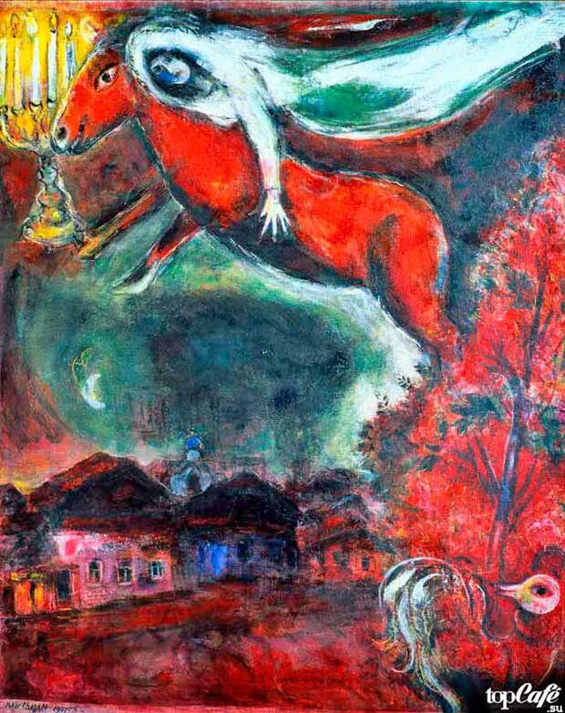 Самые известные картины Шагала: Ноктюрн. Ночная сцена (1947)