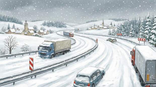 Daily Mail: в Европе из-за снегопада закрыты автомагистрали и отменены авиарейсы