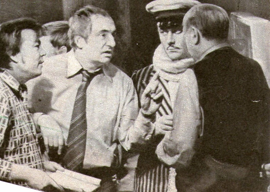 Анатолий Папанов, Андрей Миронов и Марк Захаров на съёмках фильма "Двенадцать стульев"