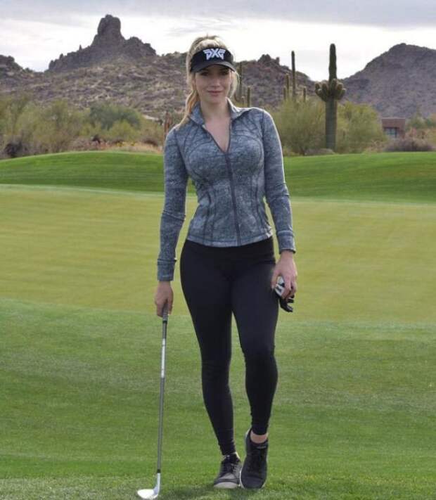 Горячую гольфистку заставили надеть штаны, но ее секси-имидж ничуть не пострадал