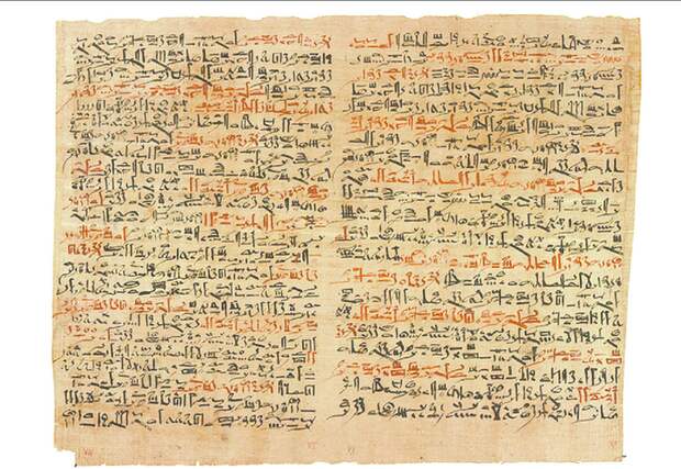 Фрагмент папируса Эдвина Смита - главного медицинского документа Древнего Египта