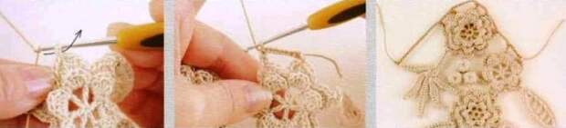 Шарф в в технике ирландского кружева